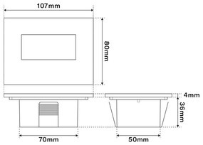 Segnapasso LED per scatola 503 4W IP65 Luce Asimmetrica Colore Bianco Freddo 6.000K