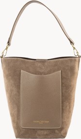 Borsa a mano in camoscio fatta a mano Leyla