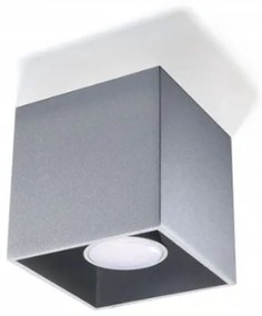 Plafoniera da Soffitto in Alluminio QUAD 1 GU10 Grigia da Interno