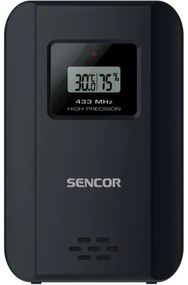 Sencor - Stazione meteo con display LCD a colori e sveglia 3xAAA + 2x AA nero