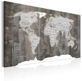 Quadro World Map: Wooden World