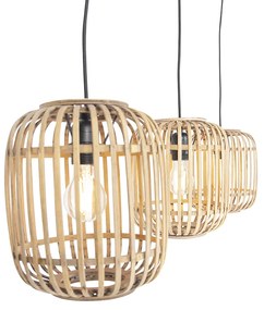 Lampada a sospensione in rattan rustico 3 luci - Manila