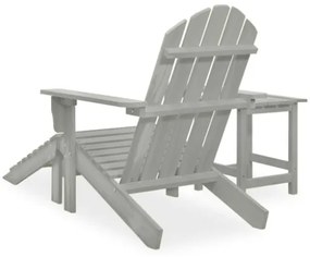 Sedia Giardino Adirondack Ottomana Tavolo Abete Massello Grigio