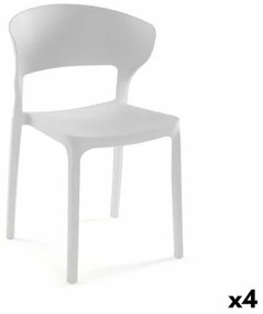 Sedia Versa Bianco 39,5 x 79 x 41,5 cm (4 Unità)