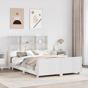 Giroletto Senza Materasso Bianco 160x200 Cm Legno Massello Pino /