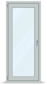 Porta finestra grigia, PVC, IDEAL 4000, grigio simile a RAL 7001, 510 x 1760 mm, configura individualmente