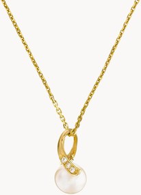 Collana in argento con ciondolo in oro giallo e perla Phenix