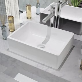 Lavandino İn Ceramica Bianca 41x30x12 Cm /