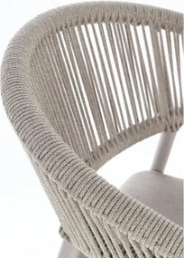 Sedia Da Esterno Impilabile Con Braccioli In Alluminio E Corda Millor Wall Bizzotto