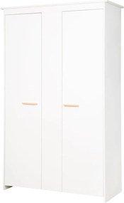 Armadio per bambini bianco 119x190x52 cm Anton – Roba