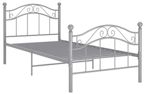 Giroletto grigio in metallo 90x200 cm