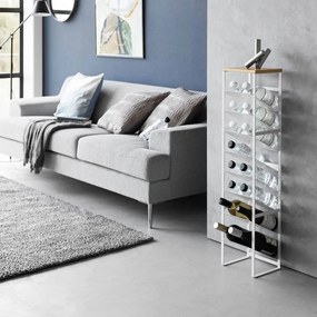 Portabottiglie bianco in metallo numero di bottiglie 16 20x88,5x19 cm Tower – YAMAZAKI