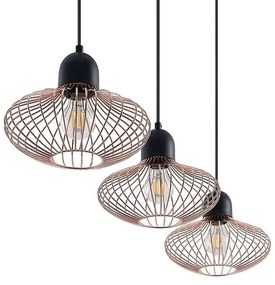 Lindby - Justinos 3 Lampada a Sospensione Black/Copper Lindby