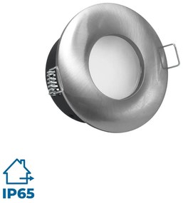 Portafaretto IP65 Tondo da Incasso per GU10 Foro Ø70mm Acciaio Inox