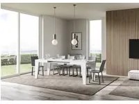 Tavolo da Pranzo Naxy 130x90 Allungabile fino a 390 cm in Nobilitato Colore: Bianco Frassinato