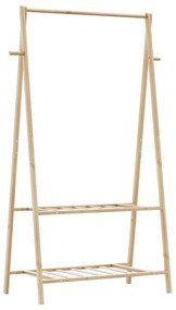 Appendiabiti Con Ripiani 96x45,5x150,5 Cm İn Bambù /