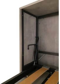 Letto a scomparsa orizzontale - KANDO singolo Bianco Frassino
