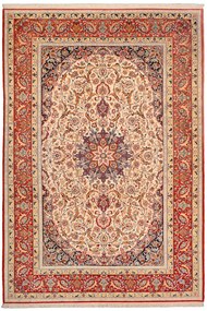 Isfahan Tappeto 320x210 Beige (Iran) Annodato A Mano