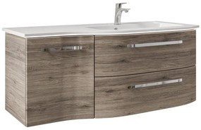 Mobile da bagno sospeso sotto lavabo L 120 x H 48 x P 48 cm rovere satinato, 2 cassetti 1 anta PELIPAL Contea