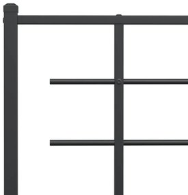 Testiera in metallo nero 180 cm