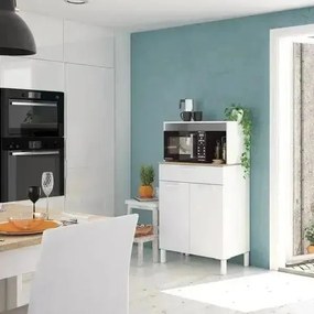 Armadio Cucina a 2 Ante e Cassetto in Bianco Canadian - Design Moderno e Funzionale