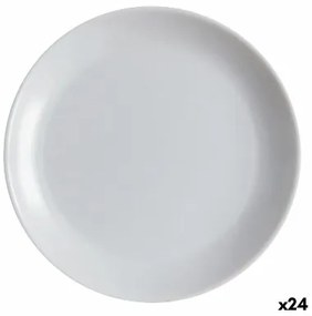 Piatto da pranzo Luminarc Diwali Granit Grigio Vetro Vetro temperato 25 cm (24 Unità)