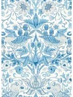 Morris & Co Carta da parati Simply Strawberry Thief - Woad