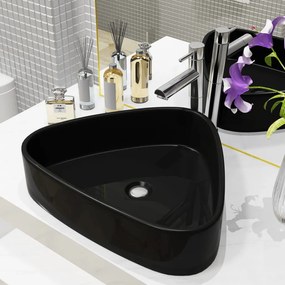 Lavabo Triangolo İn Ceramica Nero 50,5x41x12 Cm /
