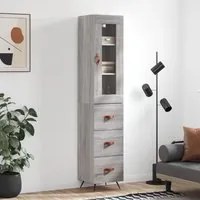 Credenza Grigio Sonoma 34,5x34x180 cm in Legno Multistrato 3199215