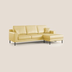 Uranio divano angolare moderno REVERSIBILE in Ecopelle impermeabile T04 giallo X