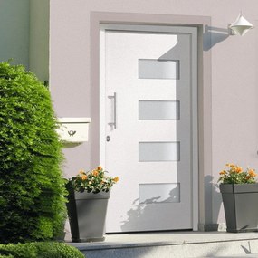 Porta Dıngresso İn Alluminio E Pvc Bianco 100x200 Cm /