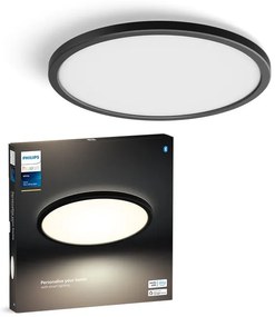 Plafoniera LED Tento Hue White Panel round S black IP20 bianco caldo, 2200 lumen PHILIPS HUE