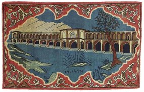 Sarouk Tappeto persiano 60x100 Blu (Iran) Annodato A Mano