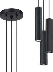 Brilagi - Lampadario a cavo CRESTO 3xGU10/10W/230V nero