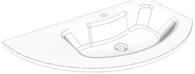 Lavabo a incasso rettangolare Jolly in resina bianco