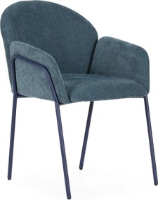 Set di sedie da pranzo blu in imbottito 2 pz Aslin – MOME