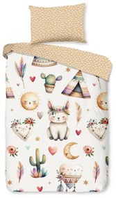 Set copripiumino e federa da bambini beige in cotone per culla 100x135 cm Luz – Good Morning