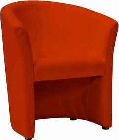 Poltrona TM-1 in ecopelle rossa – 67x60x76 cm