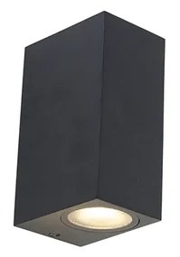 Set di 3 Lampade da Parete Smart Nere a 2 Luci IP44 - Baleno