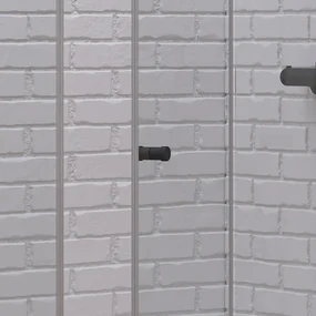 Kamalu - Box doccia 50x90 apertura soffietto 90 e lato fisso 50 cm colore nero | KS7000N