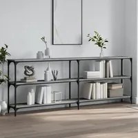 Tavolo Consolle Grigio Sonoma 200x29x75 cm in Legno Multistrato 834113