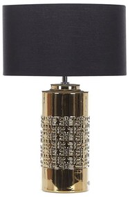 Lampada da tavolo ceramica oro e nero 48 cm CIMARRON Beliani