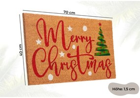 Zerbino in fibre di cocco a tema Natale 40x70 cm Merry Christmas – Hanse Home