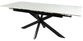 Tavolo allungabile in ceramica da 160 a 240 cm Calacatta Grey gambe in acciaio Starstone