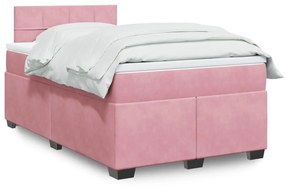 Giroletto A Molle Con Materasso Rosa 120x190 Cm İn Velluto /