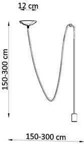 Sollux SL.0369 - Lampadario a sospensione con filo EDISON 1 1xE27/60W/230V ragno nero