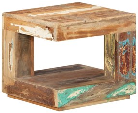 Tavolino da Salotto 45x45x40 cm in Legno Massello di Recupero
