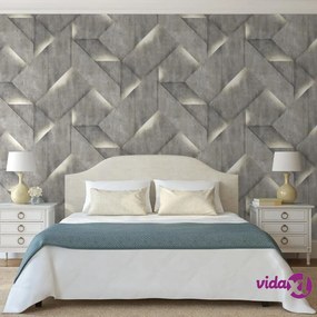 DUTCH WALLCOVERINGS Carta da Parati Onyx Grigio Scuro