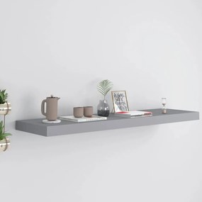Scaffale A Parete Grigio 90x23,5x3,8 Cm İn Mdf /