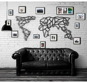 Decorazione murale in metallo Mappa, 60 x 130 cm - Bystag